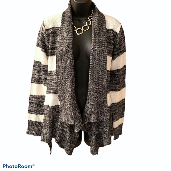 Love by Chelsea Belted Striped Cardigan-M - Picture 1 of 13